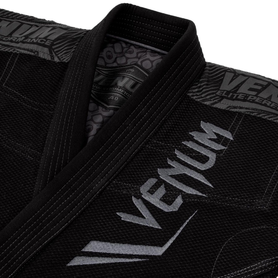 venum elite bjj gi - czarno-czarne