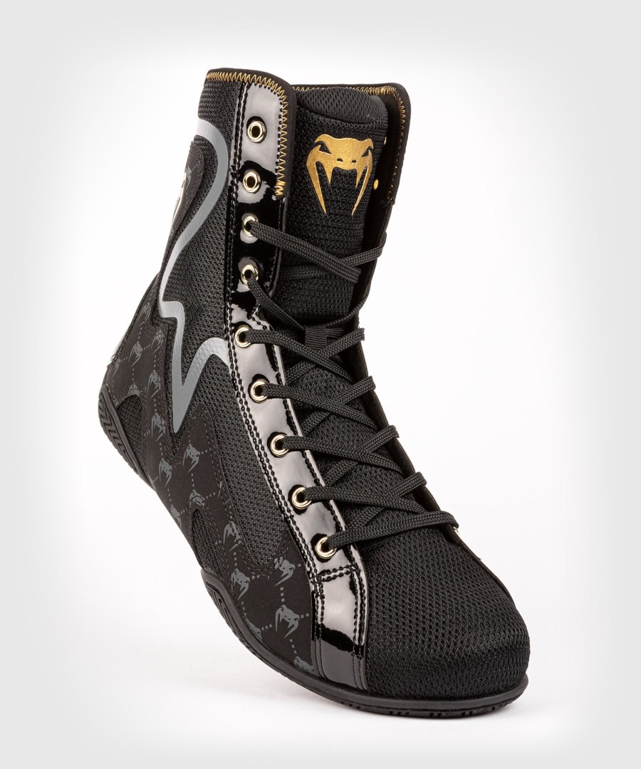 buty bokserskie venum elite evo monogram – czarne