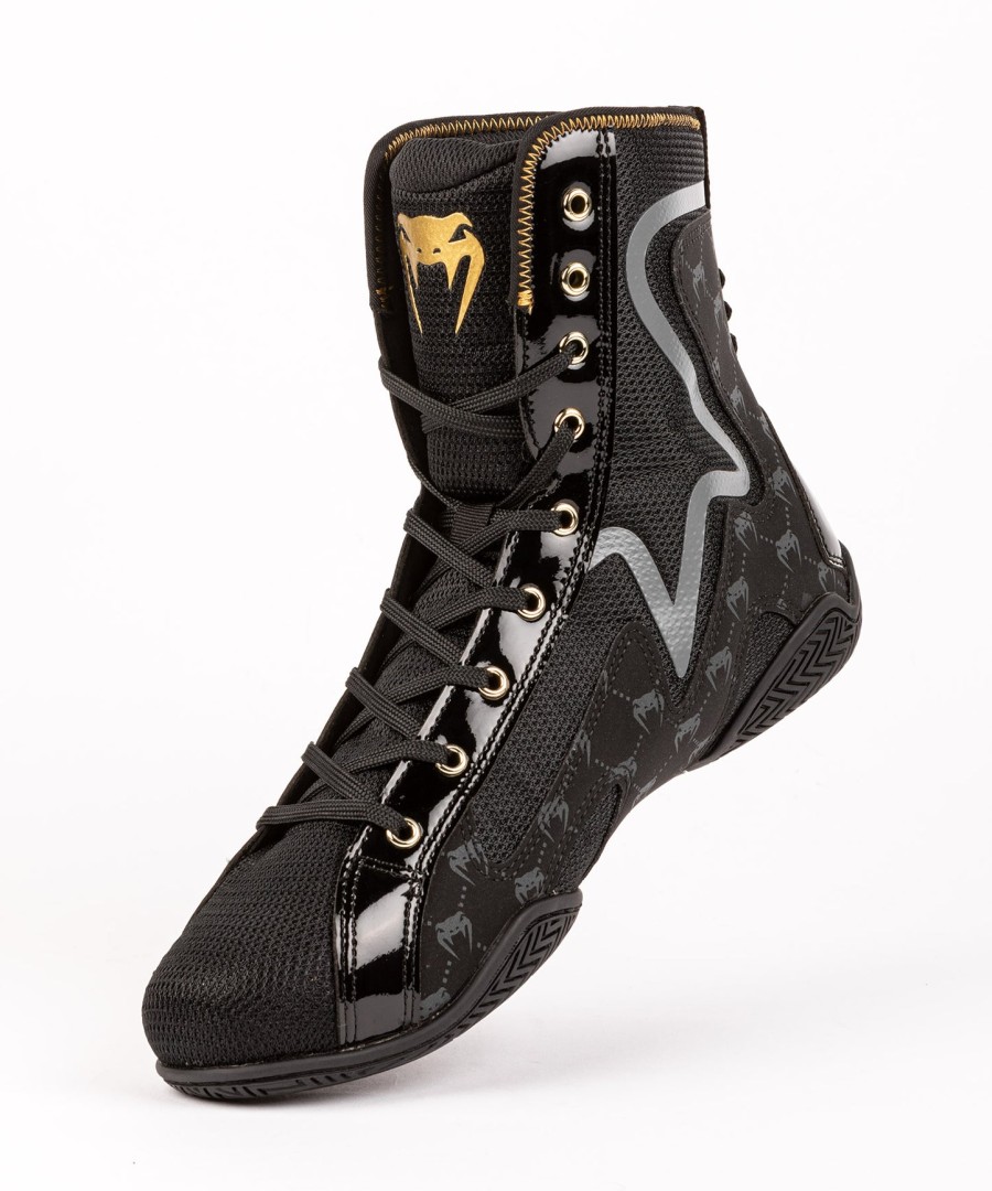 buty bokserskie venum elite evo monogram – czarne