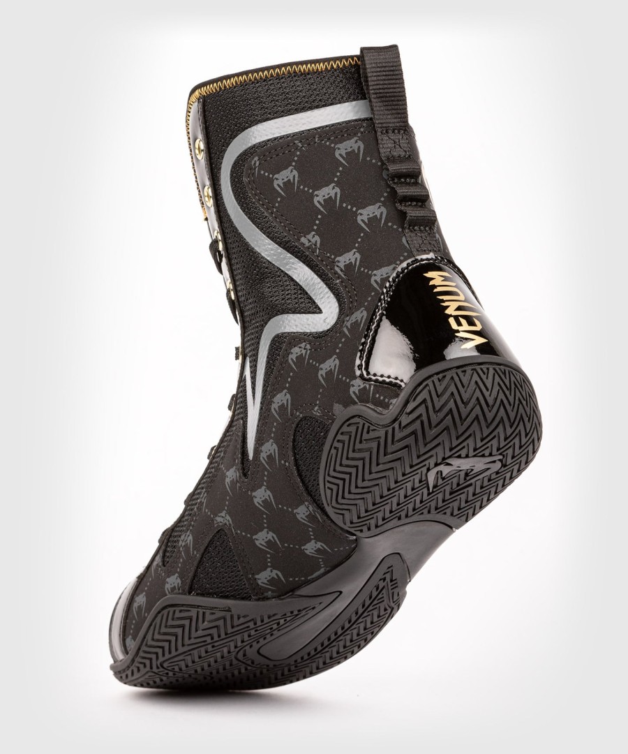 buty bokserskie venum elite evo monogram – czarne