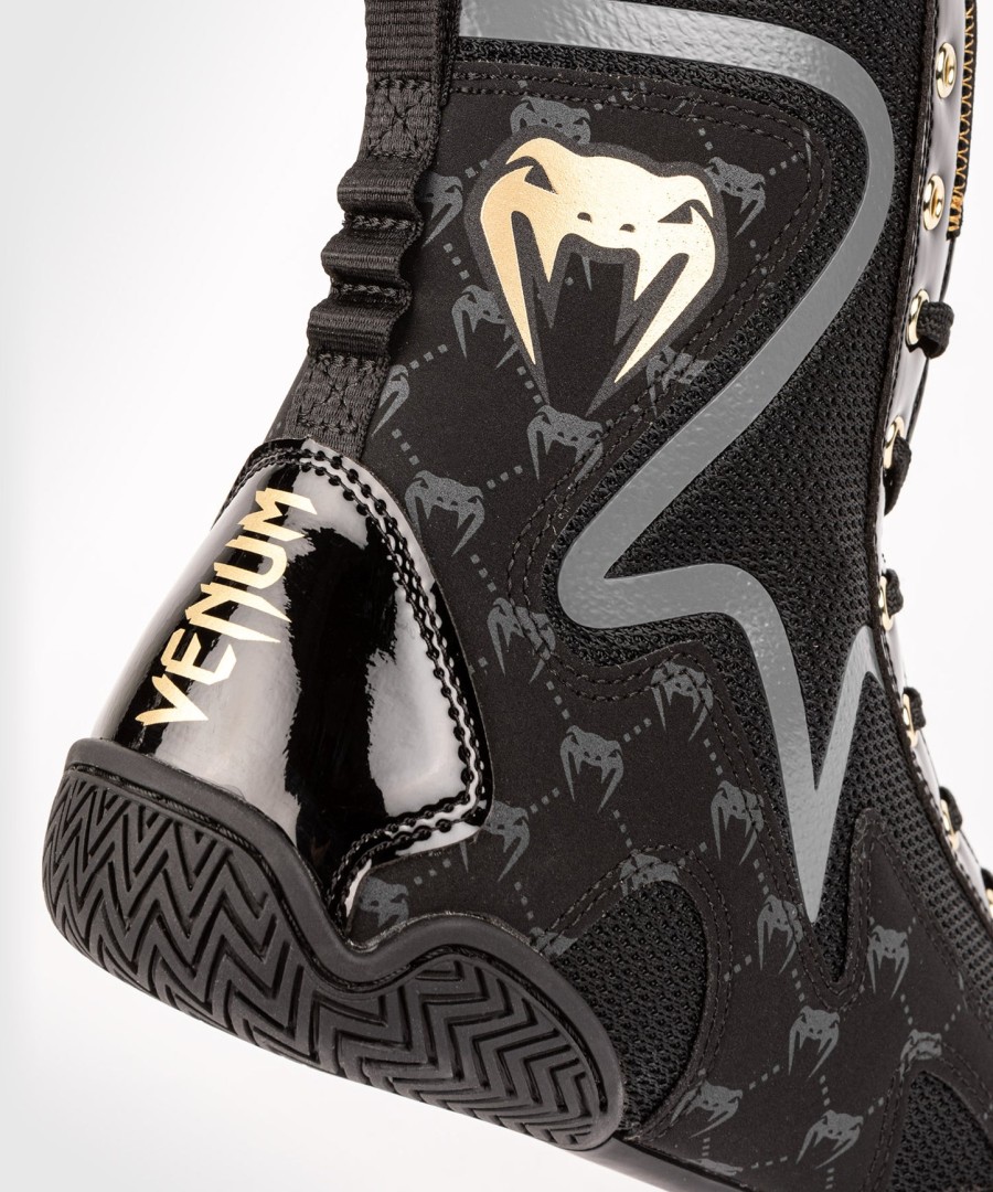 buty bokserskie venum elite evo monogram – czarne