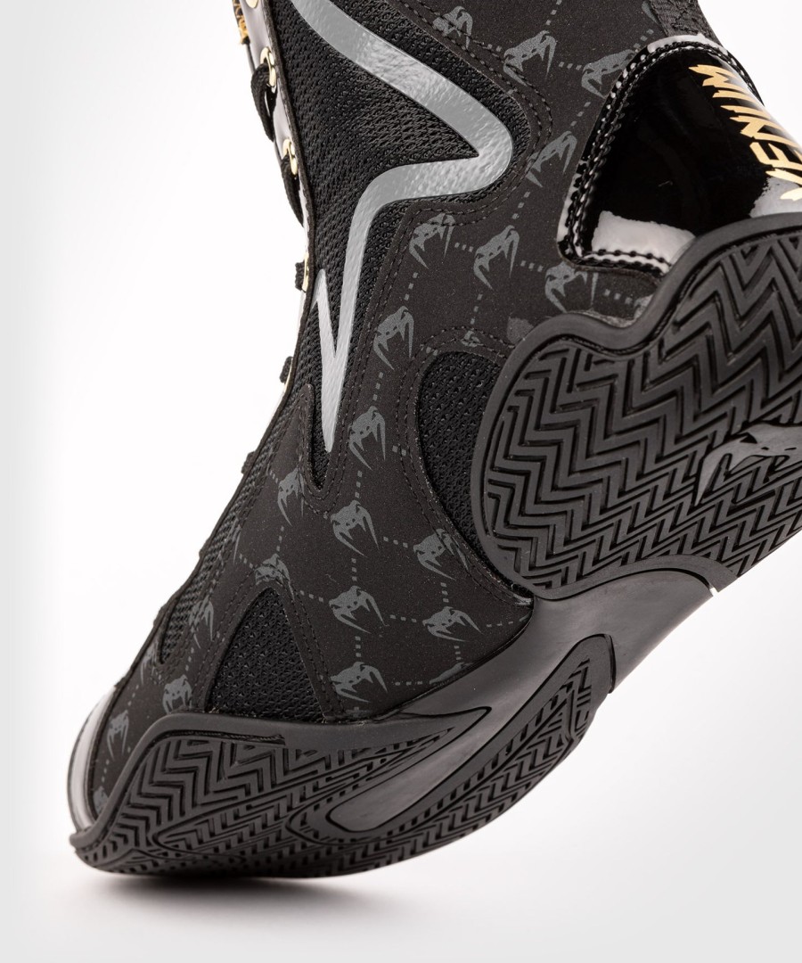 buty bokserskie venum elite evo monogram – czarne