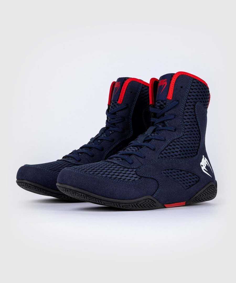 buty bokserskie venum contender – granatowo-czerwone