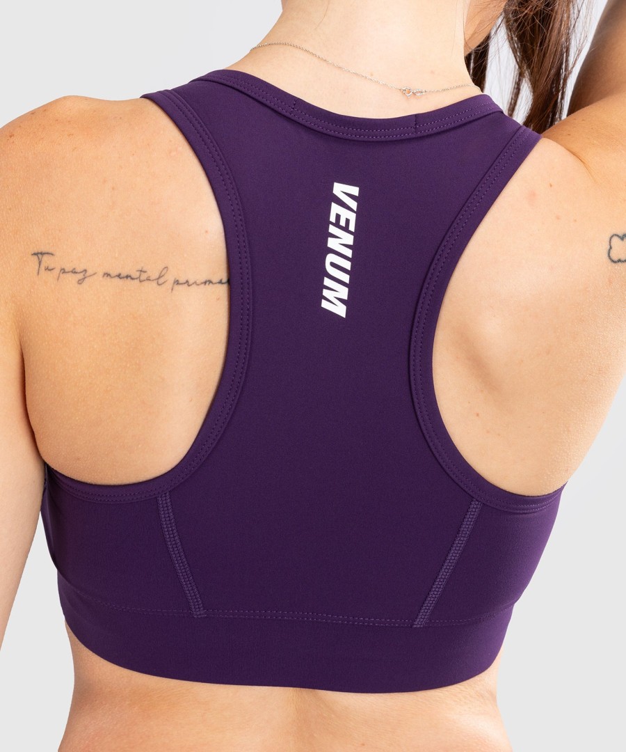 biustonosz sportowy venum essential women medium impact – głęboki fiolet