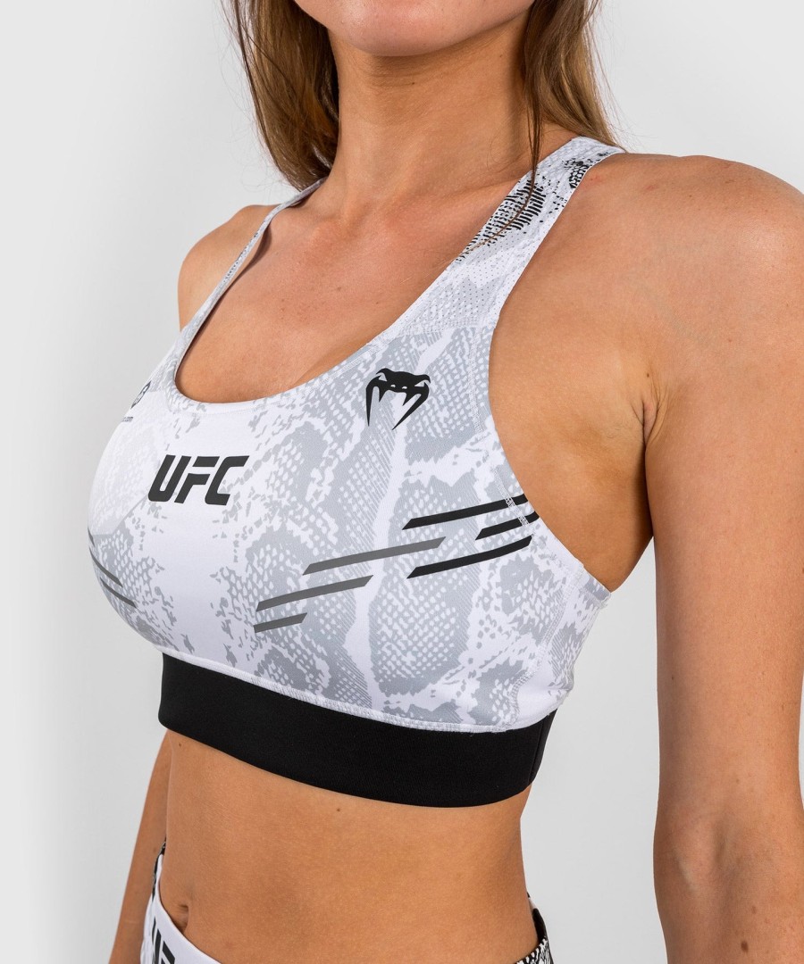biustonosz sportowy ufc adrenaline by venum authentic fight night dla kobiet – biały