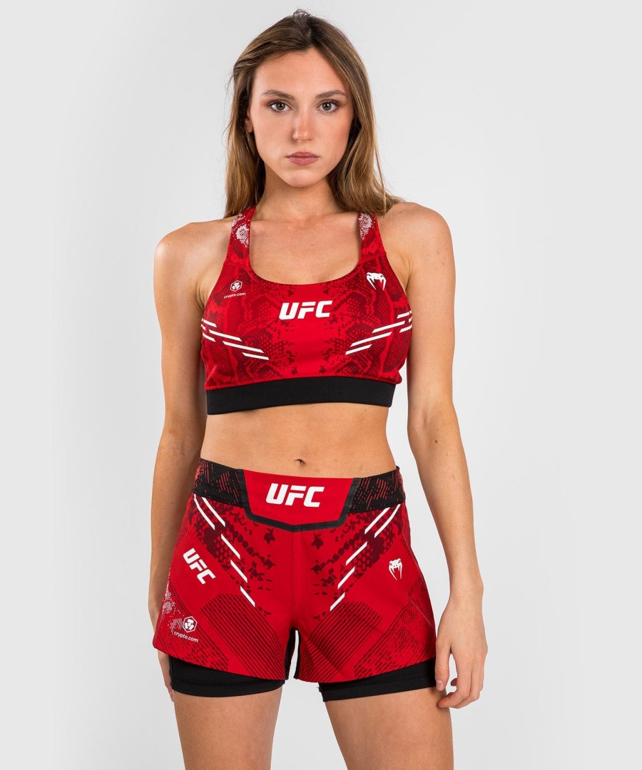 biustonosz sportowy ufc adrenaline by venum authentic fight night dla kobiet – czerwony