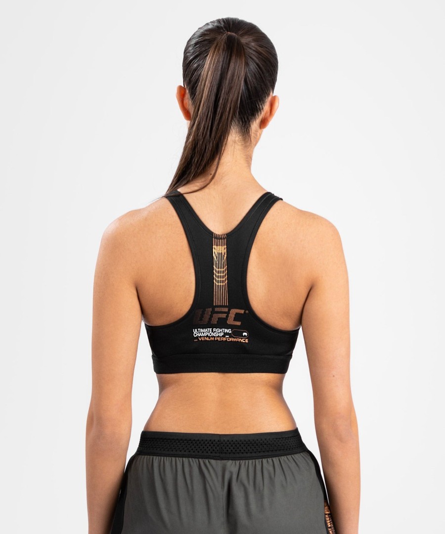 biustonosz sportowy ufc adrenaline by venum fight week women – khakibrąz