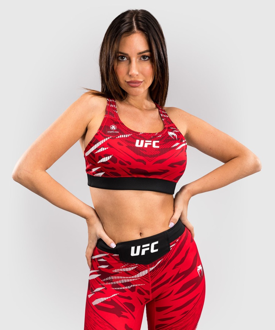 biustonosz sportowy ufc fusion by venum authentic fight night dla kobiet – czerwony