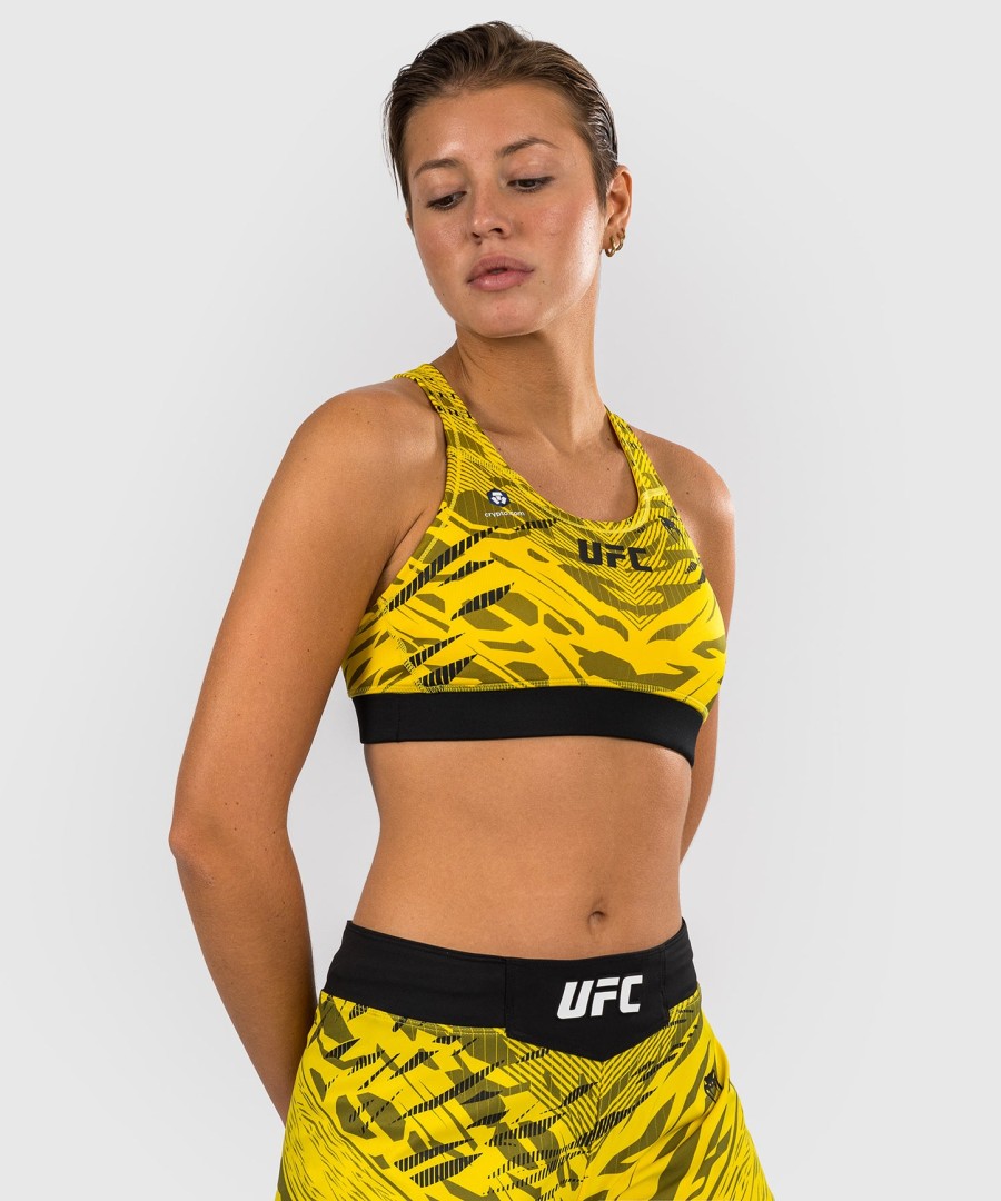 biustonosz sportowy ufc fusion by venum authentic fight night dla kobiet – żółty