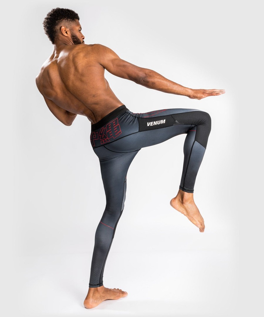 rajstopy uciskowe venum okinawa 3.0 – czarno-czerwone