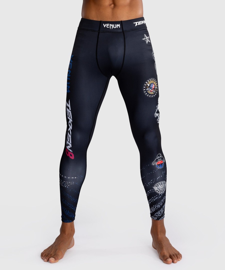 venum x tekken 8 - paul phoenix spats - czarno-niebieskie