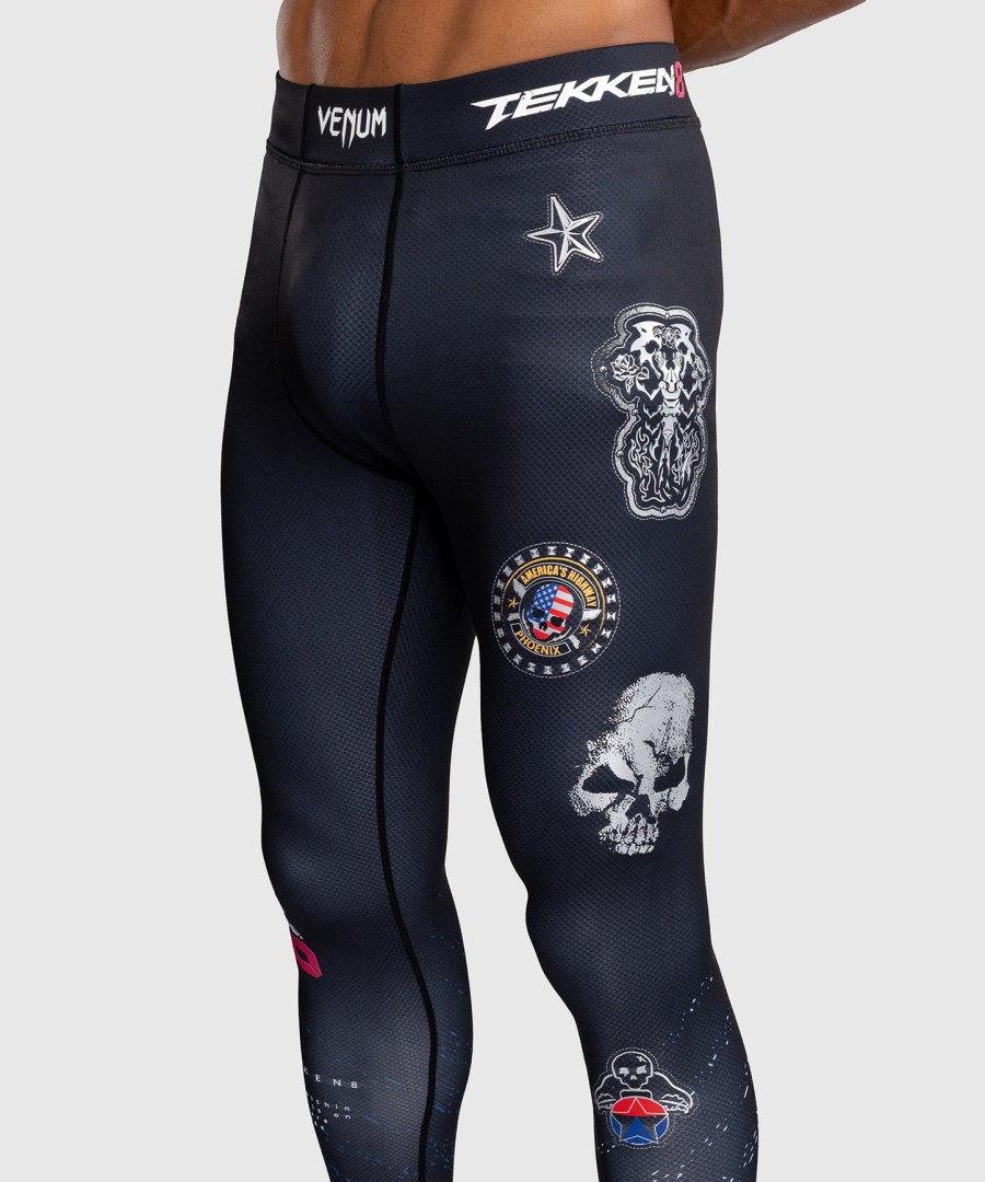 venum x tekken 8 - paul phoenix spats - czarno-niebieskie