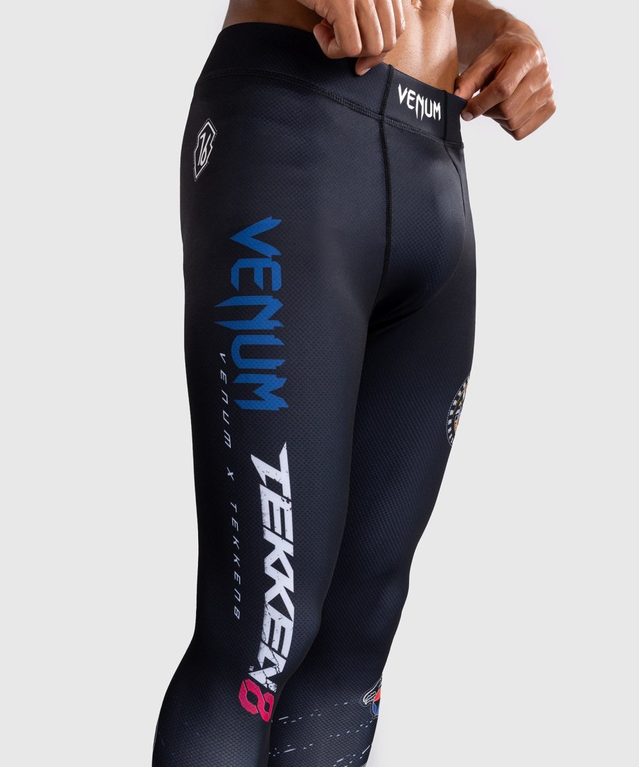 venum x tekken 8 - paul phoenix spats - czarno-niebieskie