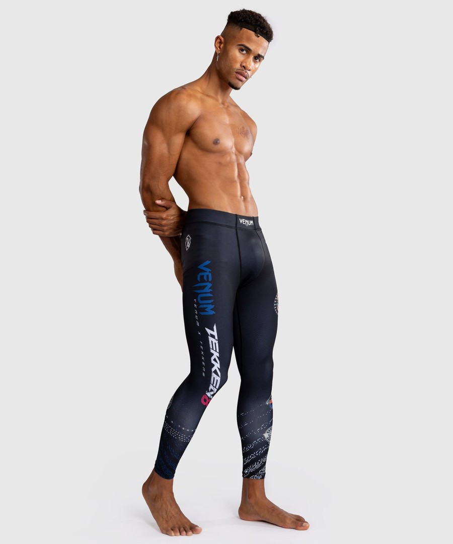 venum x tekken 8 - paul phoenix spats - czarno-niebieskie