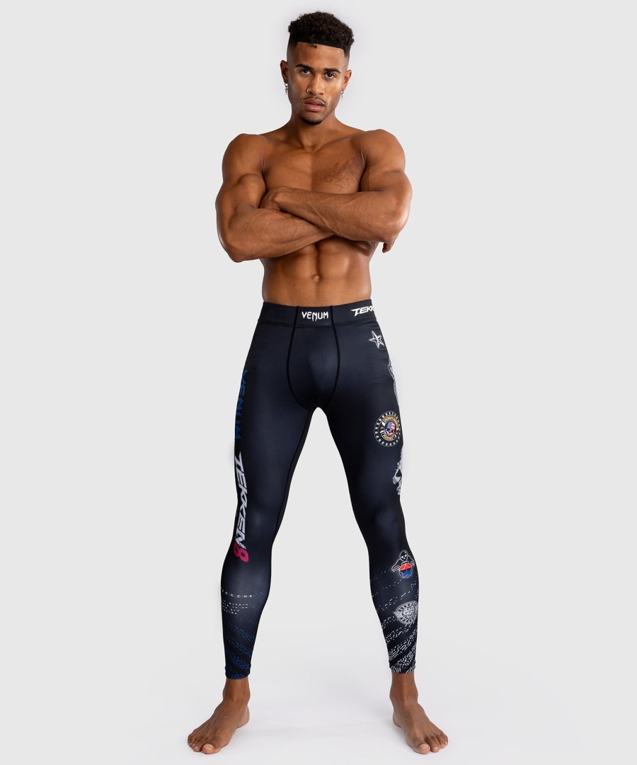 venum x tekken 8 - paul phoenix spats - czarno-niebieskie