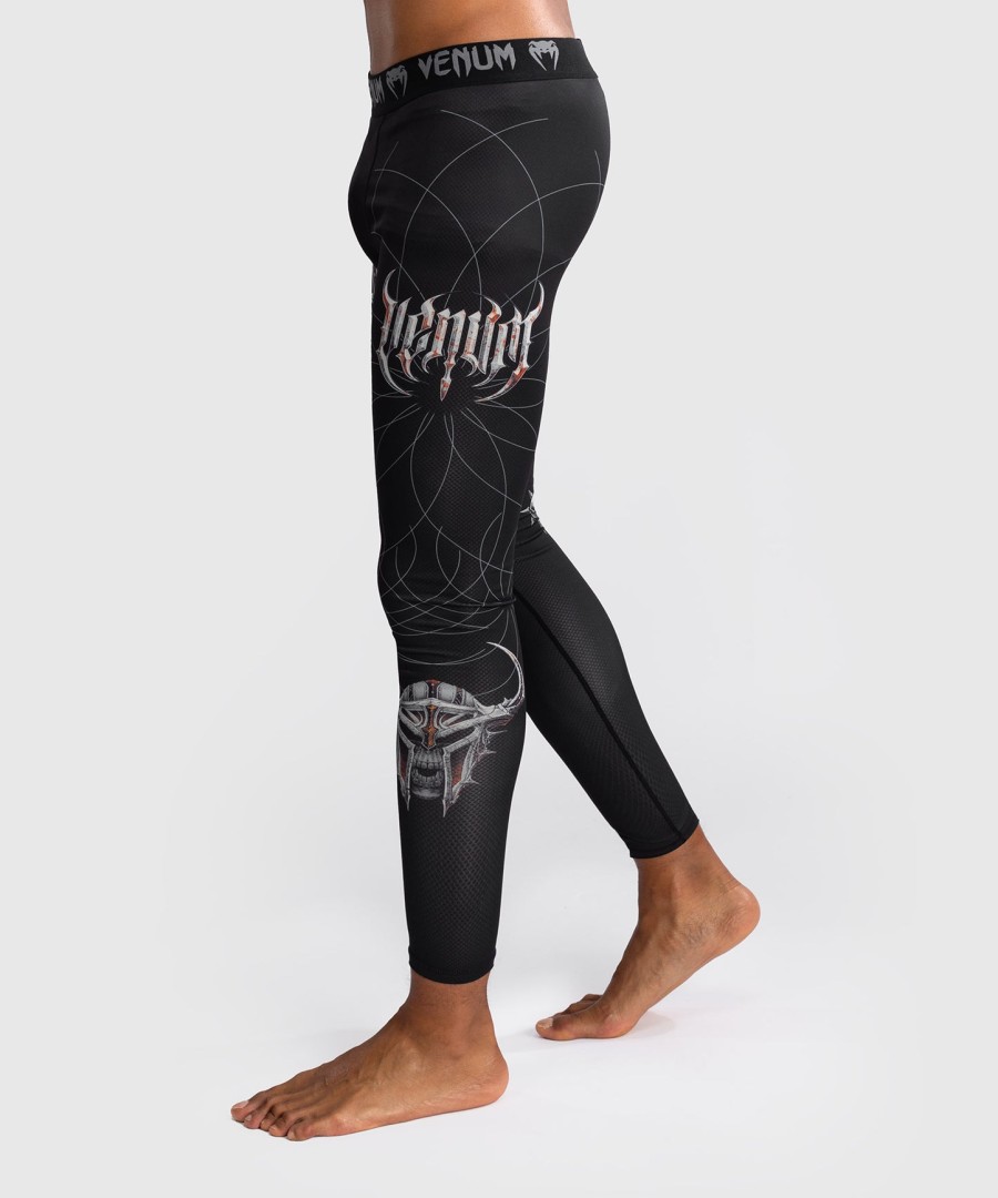 venum gladiator 5.0 męskie ochraniacze na kolana – czarno-srebrne