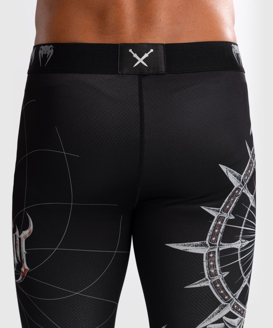 venum gladiator 5.0 męskie ochraniacze na kolana – czarno-srebrne