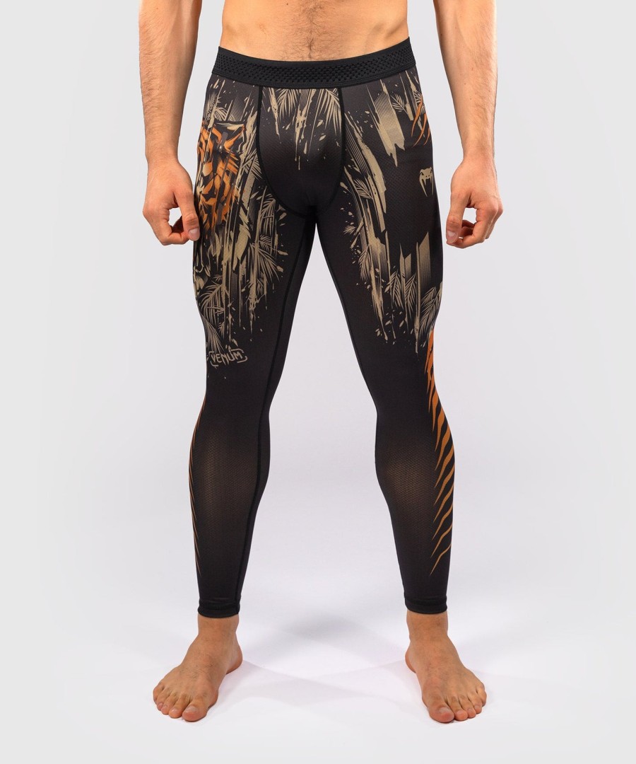 venum tiger men spats - czarnyneonowo-pomarańczowy