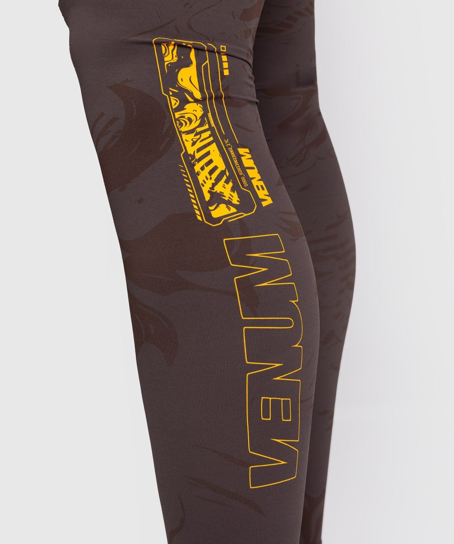 ufc fusion by venum fight week męskie obcisłe spodenki sportowe - earthen brown