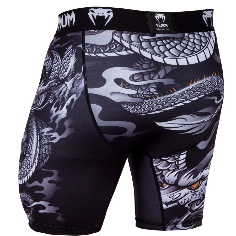 spodenki kompresyjne venum dragon flight – czarno-białe