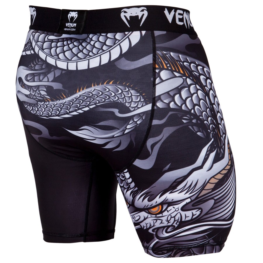 spodenki kompresyjne venum dragon flight – czarno-białe