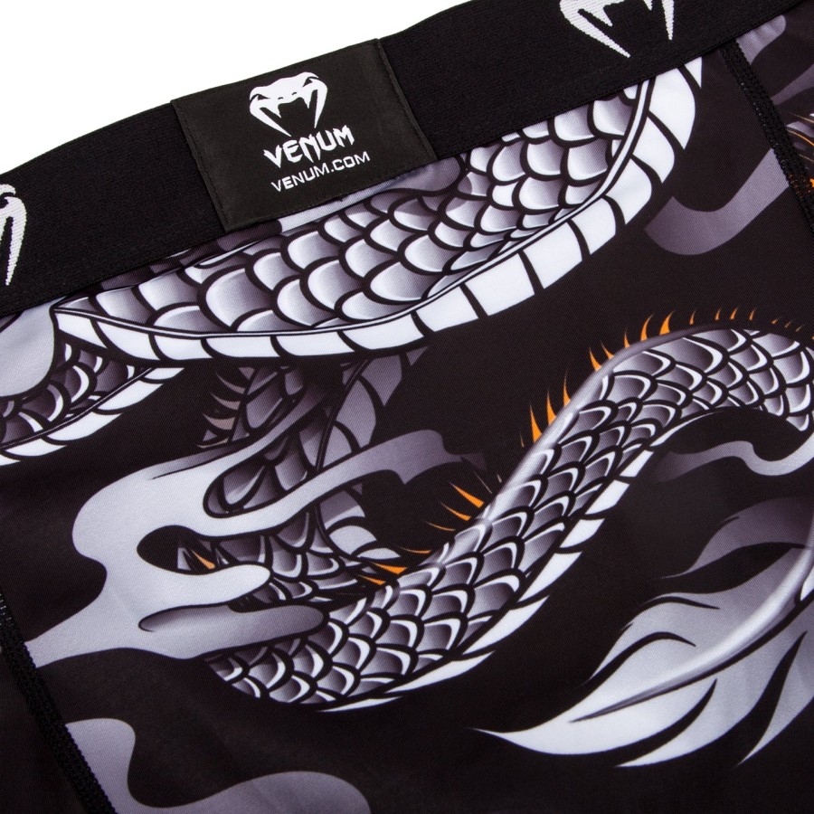 spodenki kompresyjne venum dragon flight – czarno-białe