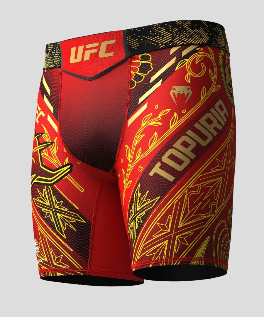 męskie ufc unrivaled autorstwa venum red ilia topuria vale tudo short