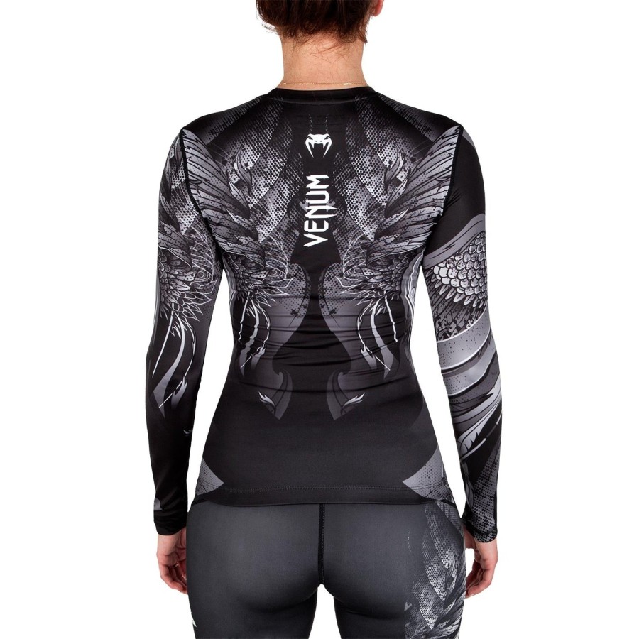 rashguard venum phoenix – długie rękawy – czarno-biały – dla kobiet
