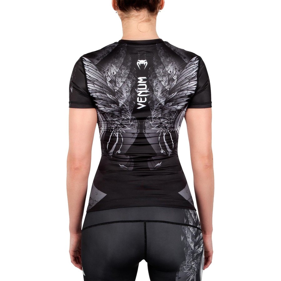 rashguard venum phoenix – krótki rękaw – czarno-biały – dla kobiet