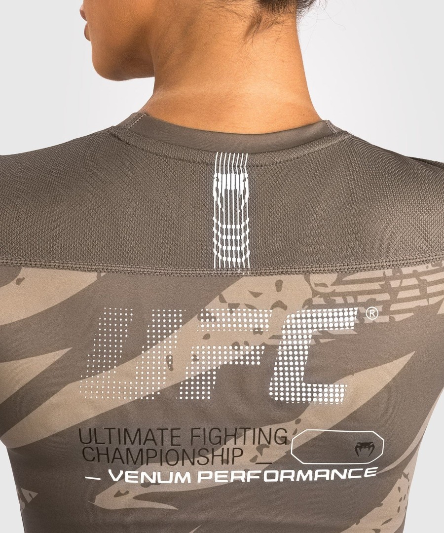 ufc adrenaline by venum fight week damski rashguard z długim rękawem - desert camo