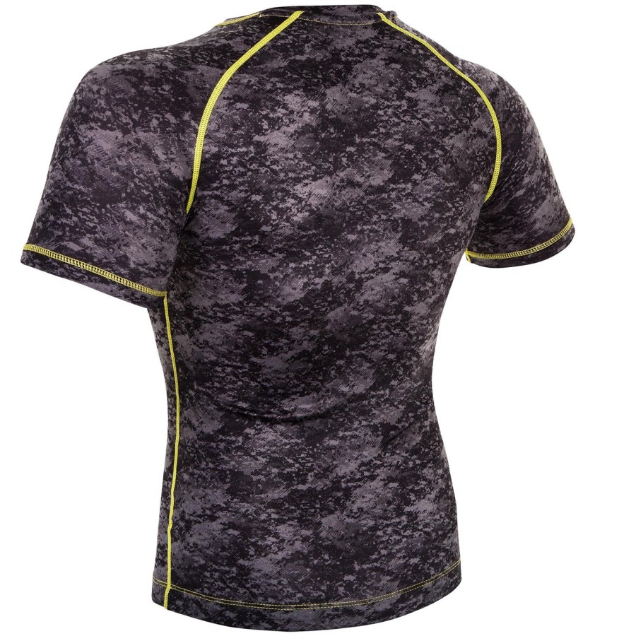 rashguard venum tramo – krótki rękaw – czarno-żółty