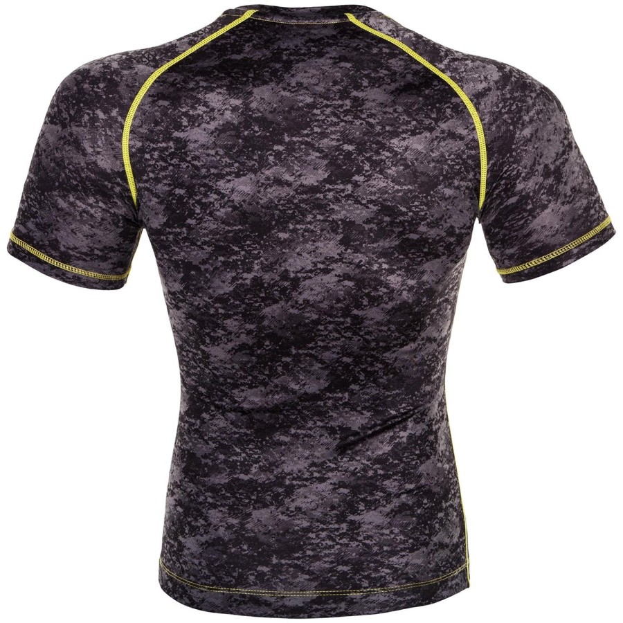 rashguard venum tramo – krótki rękaw – czarno-żółty