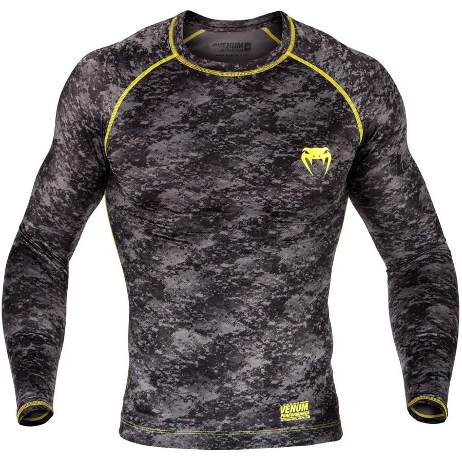 rashguard venum tramo – długie rękawy – czarnyŻółty