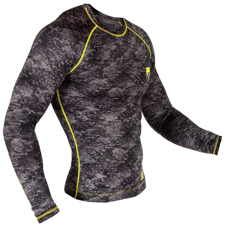 rashguard venum tramo – długie rękawy – czarnyŻółty