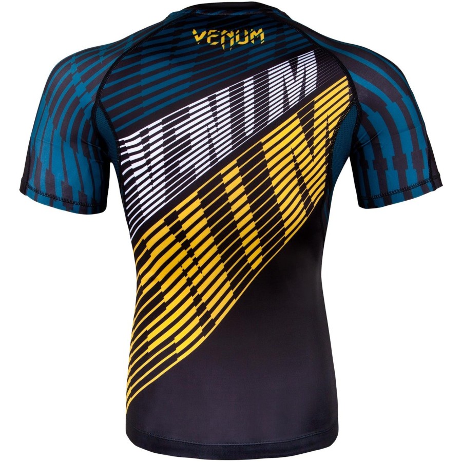 rashguard venum plasma – krótki rękaw – czarno-żółty