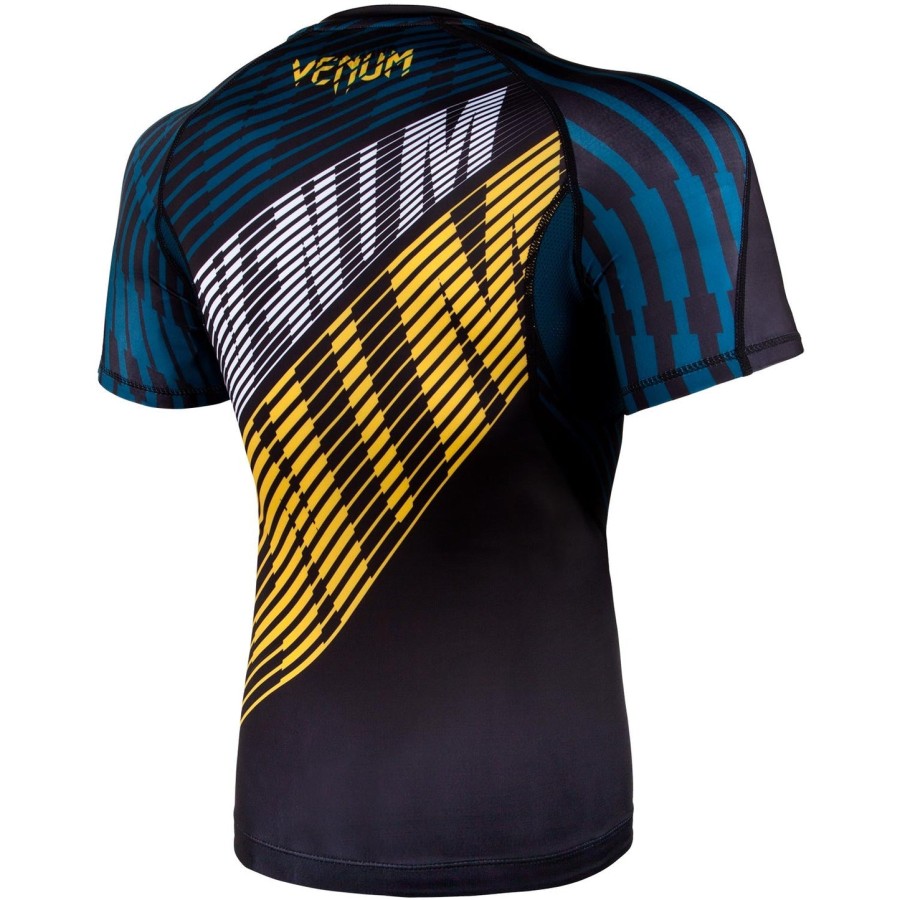 rashguard venum plasma – krótki rękaw – czarno-żółty