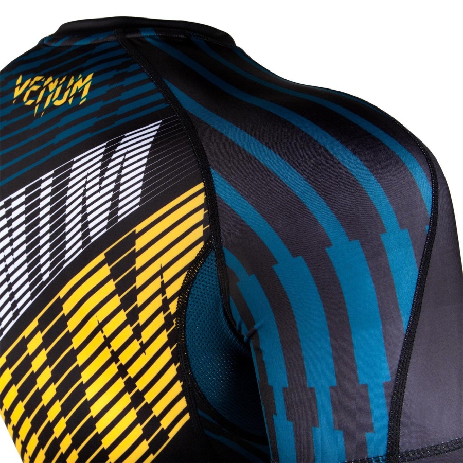 rashguard venum plasma – krótki rękaw – czarno-żółty