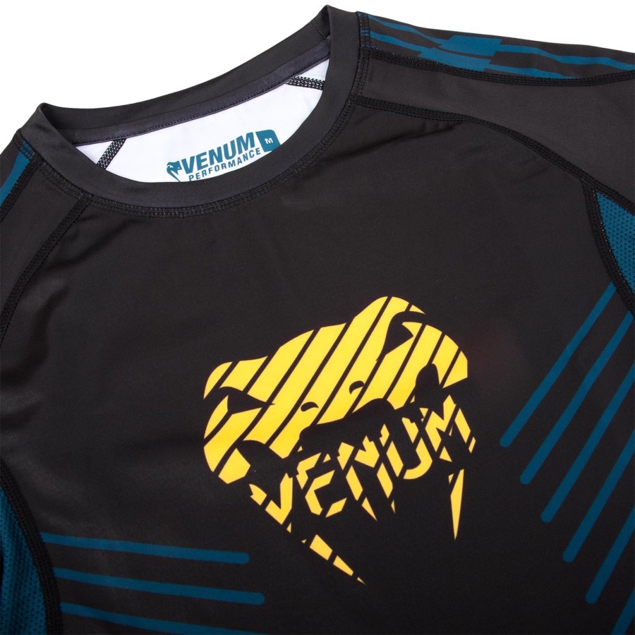 rashguard venum plasma – krótki rękaw – czarno-żółty