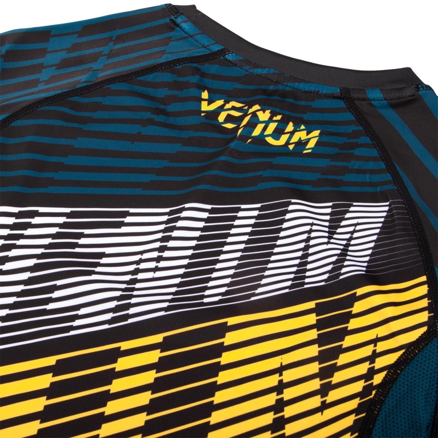 rashguard venum plasma – krótki rękaw – czarno-żółty