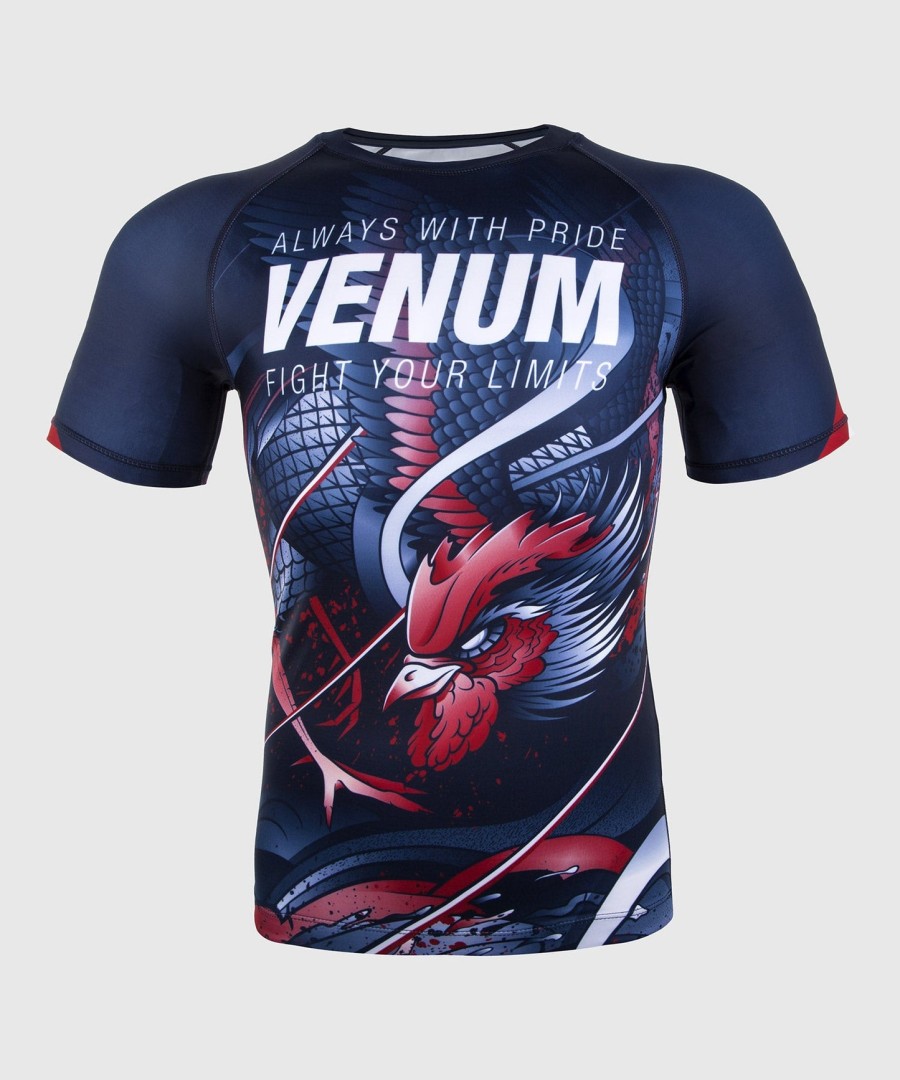 rashguard venum rooster – krótki rękaw – granatowypomarańczowy