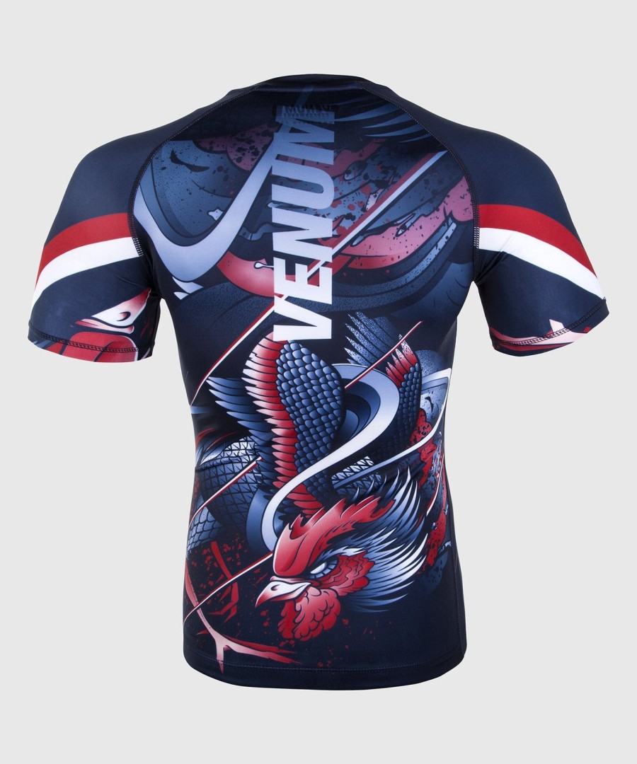 rashguard venum rooster – krótki rękaw – granatowypomarańczowy