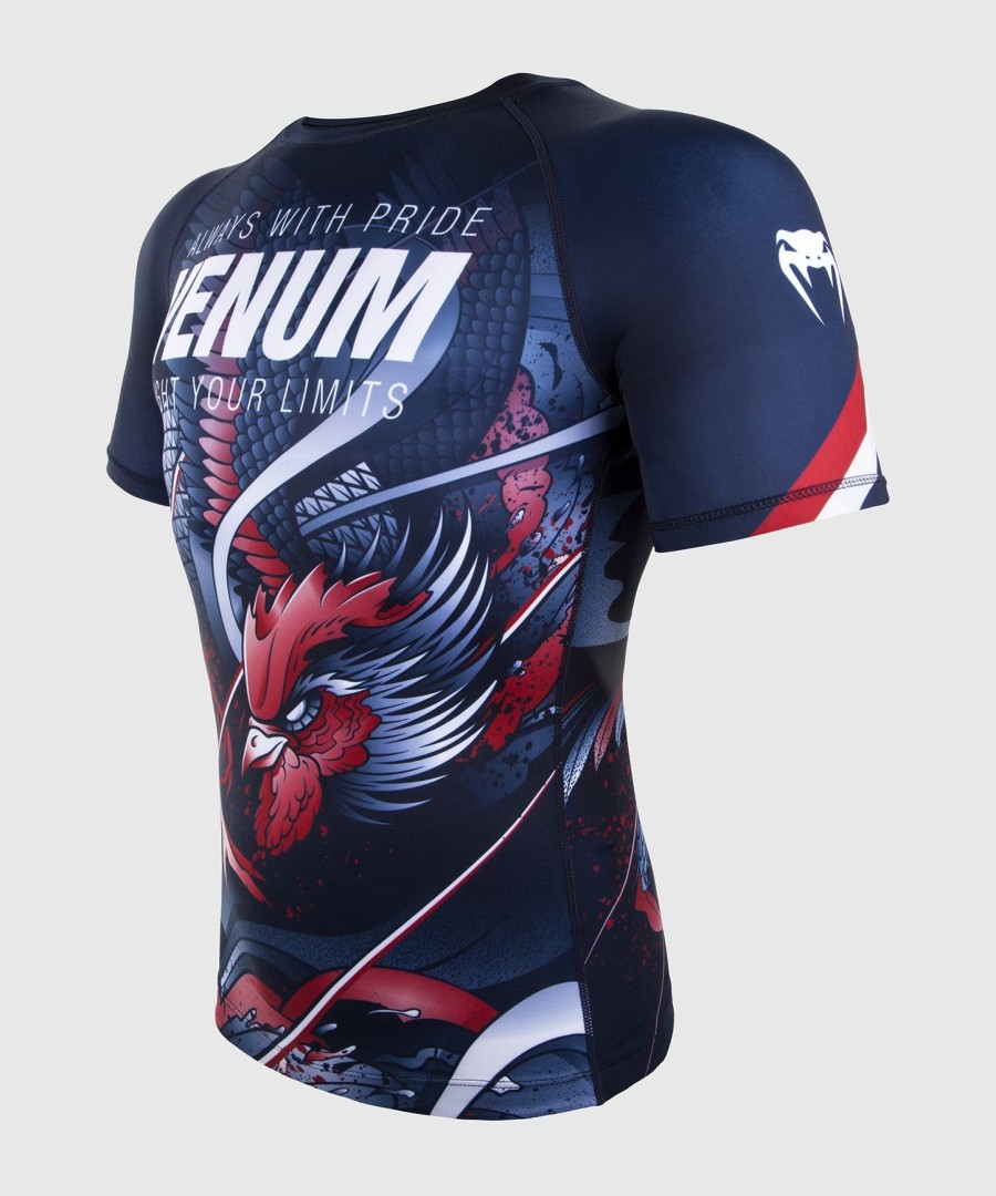 rashguard venum rooster – krótki rękaw – granatowypomarańczowy