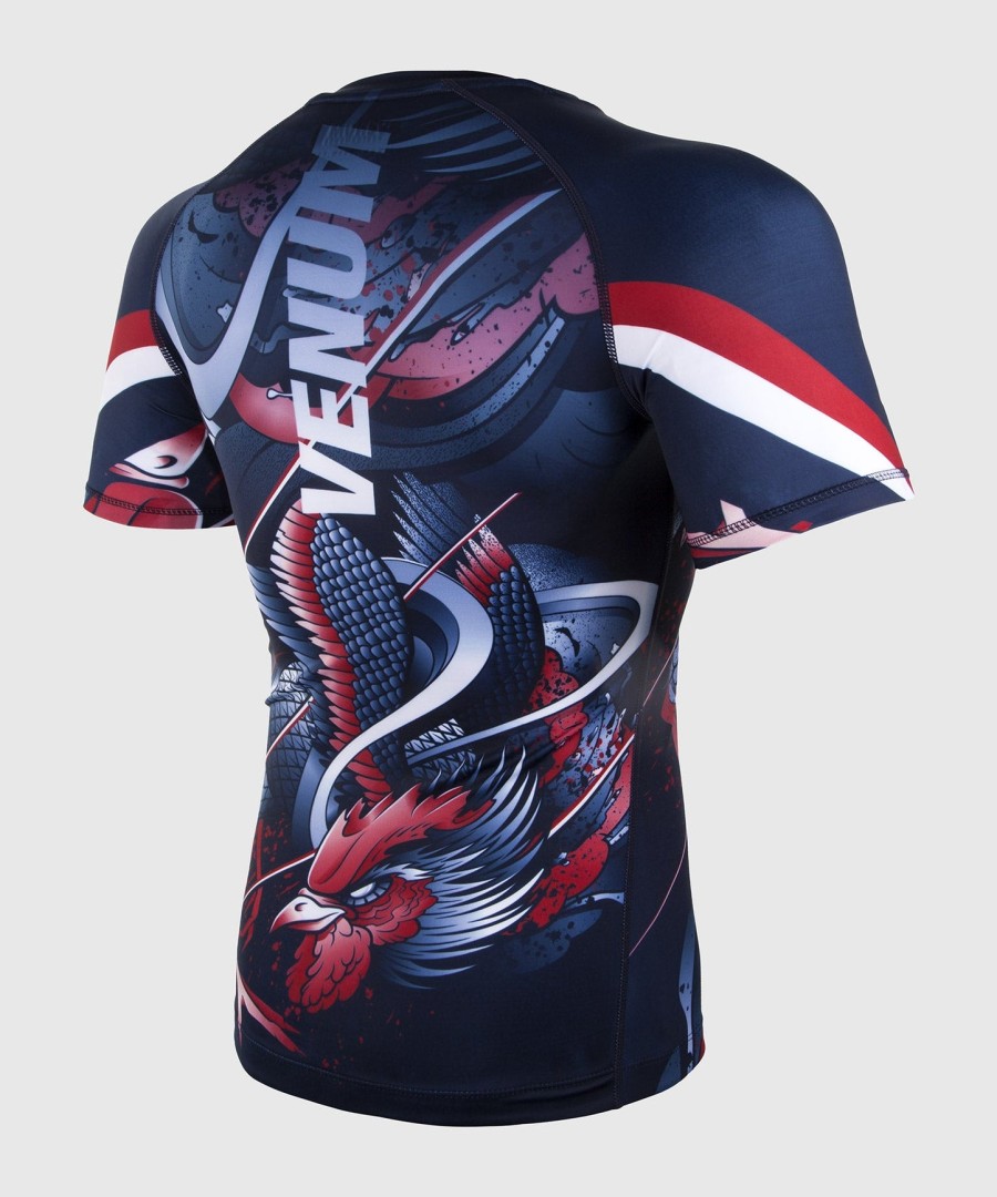 rashguard venum rooster – krótki rękaw – granatowypomarańczowy