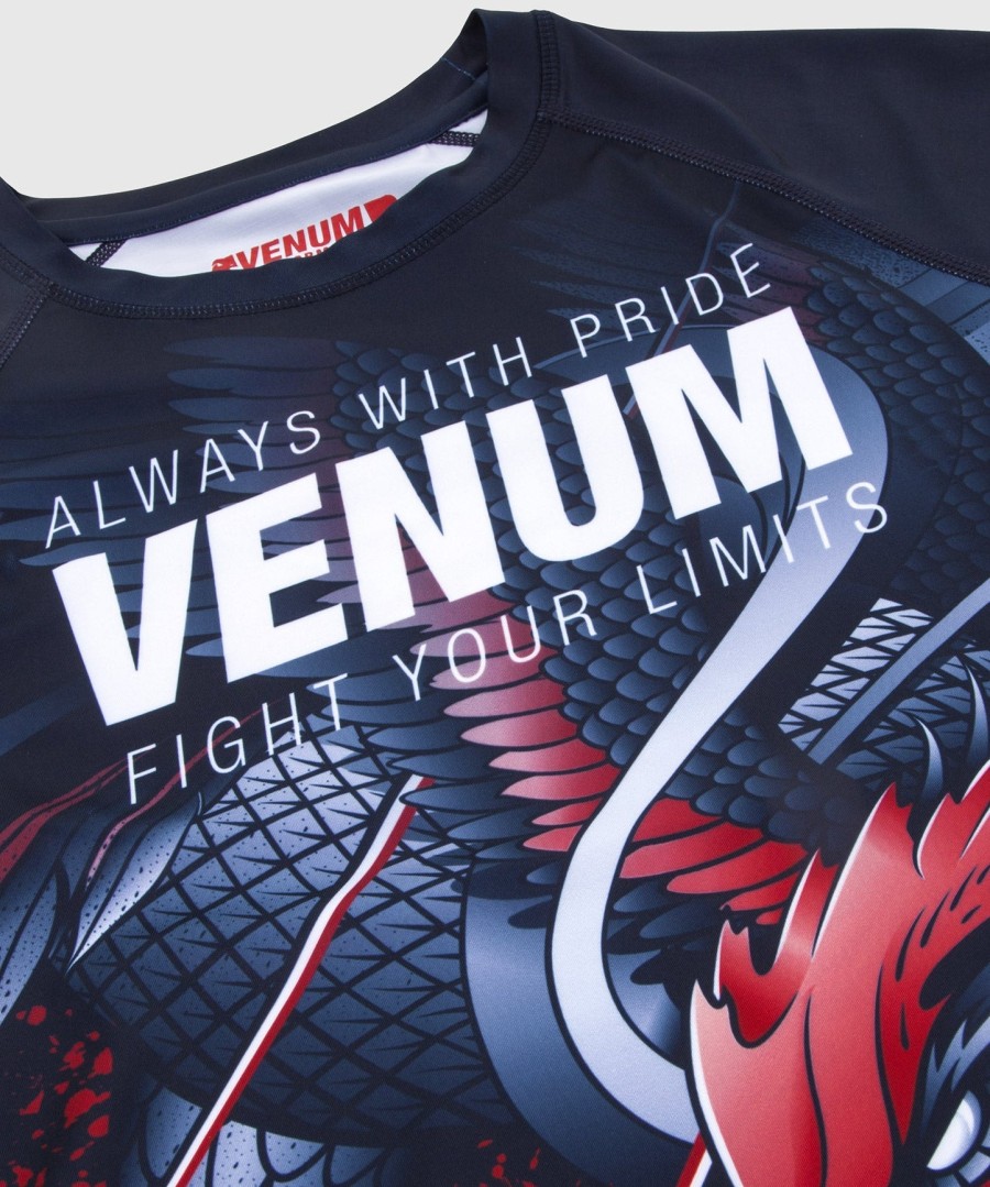 rashguard venum rooster – krótki rękaw – granatowypomarańczowy