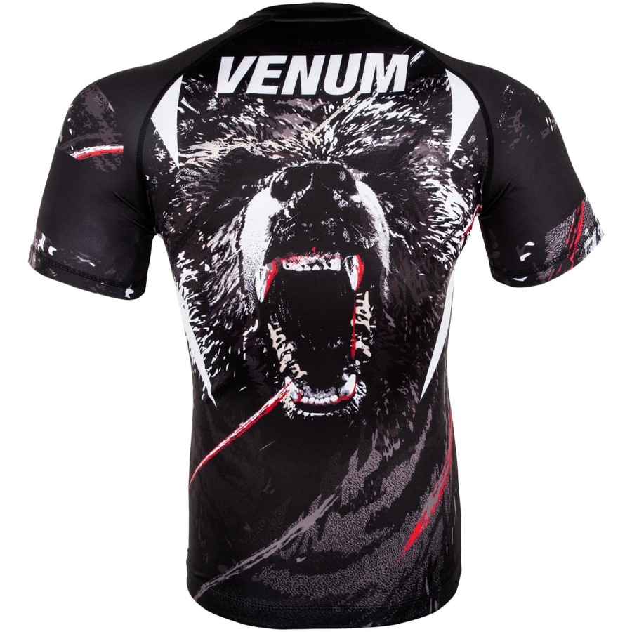 rashguard venum grizzli – krótki rękaw – czarno-biały