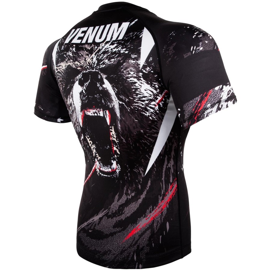rashguard venum grizzli – krótki rękaw – czarno-biały