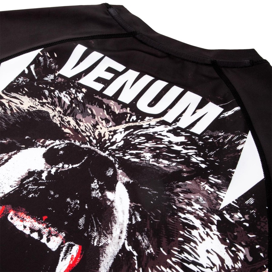 rashguard venum grizzli – krótki rękaw – czarno-biały