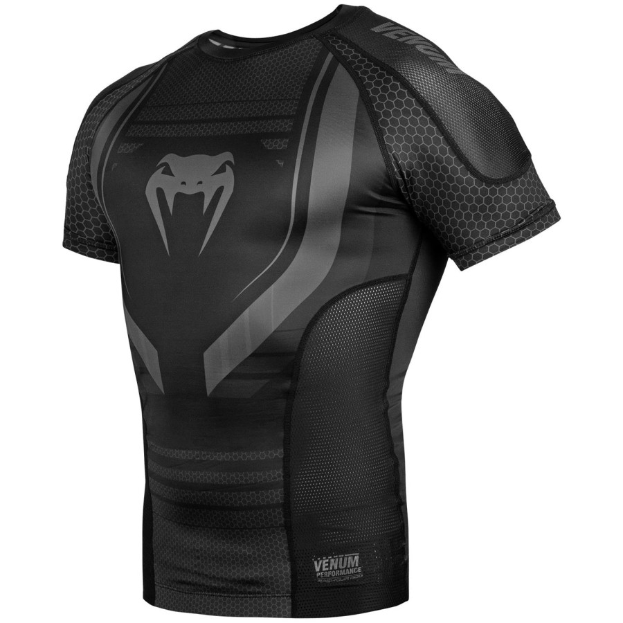 rashguard venum technical 2.0 – krótki rękaw – czarnyczarny