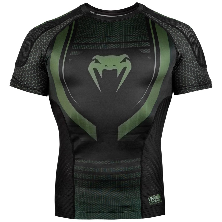 rashguard venum technical 2.0 – krótki rękaw – czarnykhaki – ekskluzywny
