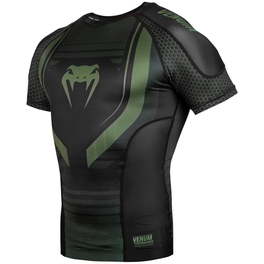 rashguard venum technical 2.0 – krótki rękaw – czarnykhaki – ekskluzywny